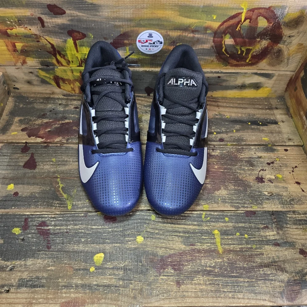 Nike Alpha Menace 4 Pro‎ Football Cleats Men's Size 11.5 FD7037-401 Navy Blue